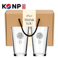 한국전통 K컬쳐 곤룡포 샤이닝 글라스컵 480ml 2P 선물세트