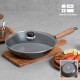 노르딕키친 인덕션겸용(IH) 무쇠 후라이팬28cm + 유리뚜껑 2P