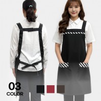주방 사선 디자인 멜빵식 H형 앞치마 남녀공용 단체 행사