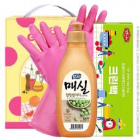 참그린매실300용기 크린백 고무장갑32cm 3종