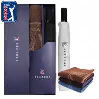 PGA 2단완전자동 암막 우양산+170g 죽사타올 세트