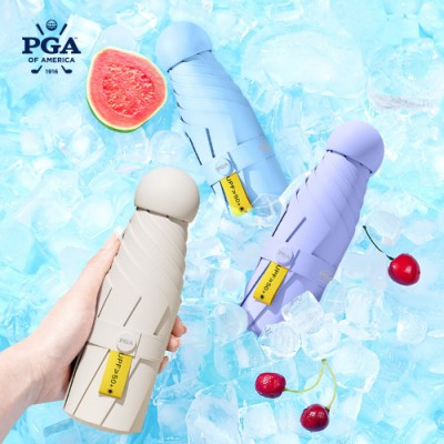 PGA 6K 마카롱 5단 캡슐우양산_암막코팅(UPF50+)+파우치(0190663)