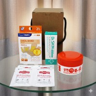 구급상자  정품 대일밴드 연고 알콜솜 코튼볼 랩신 손소독티슈4개 세트