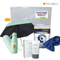 양우산 브생건180호(5단 우양산 UV암막우산+유한킴벌리 에센스 선크림+쿨링 아이스타올)