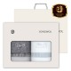 송월 격자 전사 170g 세면타월 2매세트
