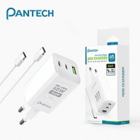 팬택 GaN PD 65W 3포트 가정용 충전기 CtoC 케이블 포함 ZX-3U26KR