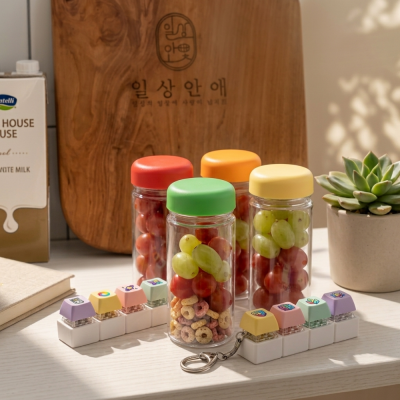마이보틀 아이스 패트 350ml 물병 물통 + 키캡키링 4구 세트 클리커 클릭커 딸깍이 키링 열쇠고리