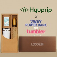 협립 3단60엔티크 고밀도 완전자동우산 +배터리+스마트온도계카페텀블러-세트