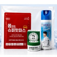 몸편한 유한양행 구급키트 38-1호 (일체형 핫파스5매입1팩+안티푸라민연고+손흥민쿨에어스프레이)