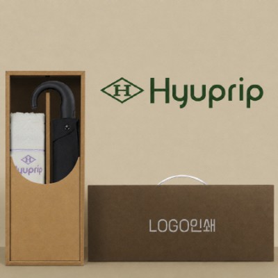 협립 3단 280T 블랙곡자손 완전자동 우산 +협립눈꽃타월-세트
