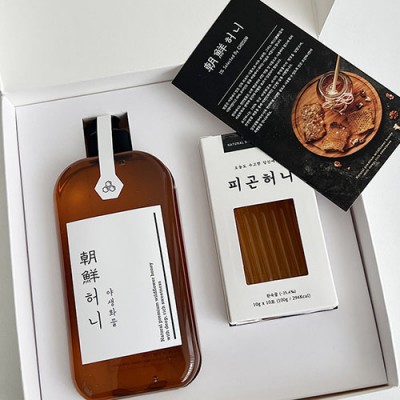 조선허니 피곤허니 선물세트 벌꿀 450g+허니스틱 100g (쇼핑백포함)