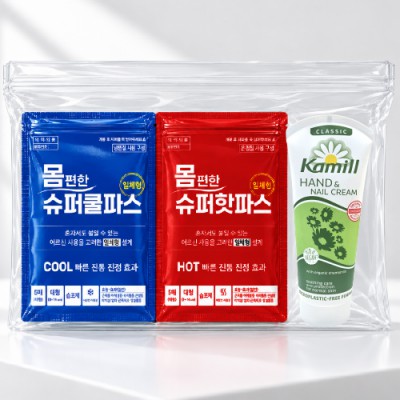몸편한 건강돌봄세트 9호 (쿨앤핫 듀오일체형파스+카밀 핸드크림100ml)