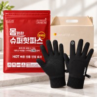 몸편한 건강돌봄세트 28호 (일체형 5매입 파스+스마트 터치 방한장갑)