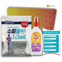 안심생활건강세트 10호 (해피홈슈퍼쿨파스+한국존슨미스트+구급밴드세트면봉22p)