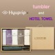 협립 3단 60 슈퍼 카라비너 완전자동우산 +협립호텔코마170타월4P+스마트온도계텀블러-세트