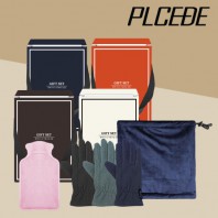 플씨드 코듀로이 넥워머 + 벨벳 코지 터치 장갑 + 다용도 손난로 3종 세트