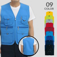 베이직룩 스태프 조끼 남성 여성 단체행사 베스트 유니폼 작업복 로고인쇄 판촉물 M-3XL