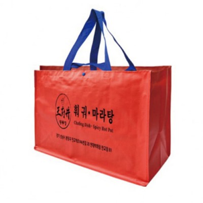 특대형 레드 뉴 레트로 타포린 시장가방(53*30*38cm)