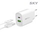 스카이 필 Q2 PD USB-PD 20W 듀얼 포트 고속충전기