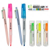 에코바이오 니들펜+핫트 네오 형광펜 세트