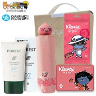 카카오 생활건강세트 22호 (카카오5단입체핸들우산+유한킴벌리에센스선크림+수앤수물티슈+여행용티슈)