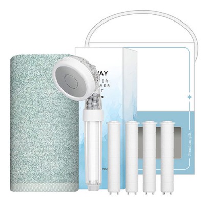 [송월]라이트무지(30수130g)+3WAY 샤워기(필터4개포함)세트