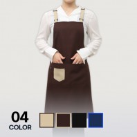단체복 행사 어깨끈조절 포인트 포켓 H형 앞치마 남녀공용