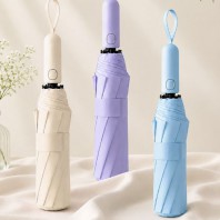 무드팝 투톤 암막 3단 자동 우산