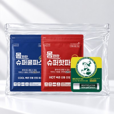 몸편한 건강돌봄세트 22호 (쿨앤핫 듀오더블파스+멘소래담 메디케이티드 립밤)
