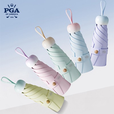 PGA 5단 미니 마카롱 컬러코팅 우양산(0216939)