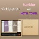 협립 3단 70 암막고밀도 완전자동우산 +협립호텔코마170타월4P+스마트온도계텀블러-세트
