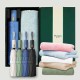 라이트핏 로얄버튼 3단자동 암막양우산+보송보송데일리 순면타올 135g 우산타올 선물세트