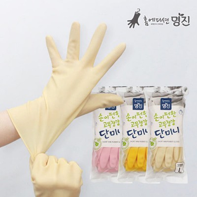 명진 손이 편한 단미니 고무장갑 10p (S/L)