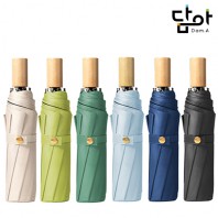 DAMA 8K 원목 우드원 암막 수동 3단 양우산