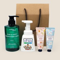 쿤달 주방세제 500ml 주방전용 아이깨끗해 핸드크림 4종 세트