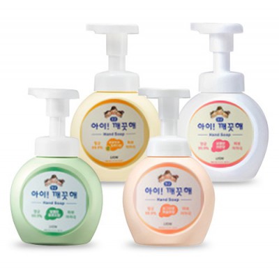 아이깨끗해 핸드워시 250ml 용기 손세정제 / 거품형 핸드워시 / 라이온