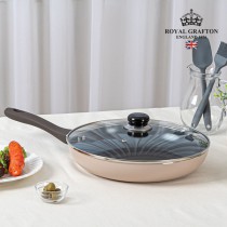 [RG] 크레마 인덕션겸용(IH) 28후라이팬+유리뚜껑 2P