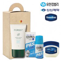 브생건96호(유한킴벌리 에센스선크림+신신제약 롤온쿨연고물파스+바세린젤리)