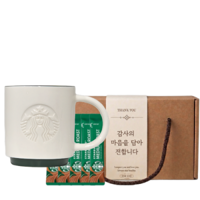 스타벅스 시그니처 사이렌 머그 237ml + 스타벅스 스틱커피 + 기프트박스