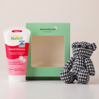 카밀 핸드크림 75ml 키링 체크 곰 인형 2종 기획 세트