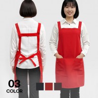 주방 미니멀 무지 멜빵 H형 앞치마 남녀공용 단체 행사