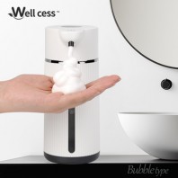 웰세스 W-1500B 자동 디스펜서 버블타입 대용량 충전식 벽걸이 핸드워시 거품 세정기