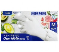 [크린랩] 크린랩 고무장갑 니트릴 중_블루 (100입)