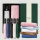 라이트핏 블랙그립 원터치 3단자동 암막양우산+보송보송 데일리 순면타올155g 우산타올 선물세트