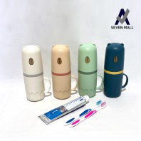 세븐몰 휴대용 곰돌이 칫솔통 칫솔 치약 2080 커플 세트 칫솔 꽂이 칫솔 보관함 양치컵