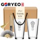 한국전통 K컬쳐 고려청자 샤이닝 글라스컵 480ml 실크부채 기프팅