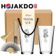 한국전통 K컬쳐 까치와호랑이 호작도 샤이닝 글라스컵 480ml 실크부채 기프팅