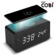 스마트코비 R1299BKW LED우드탁상 무선충전시계_ 인쇄,배송무료