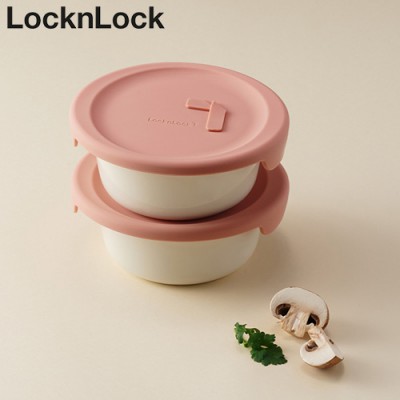 락앤락 C304S2 바로한끼 도자기 국용기 600ml 2P 세트
