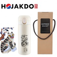 한국전통 K컬쳐 까치와호랑이 호작도 원터치 텀블러 420ml 선물세트